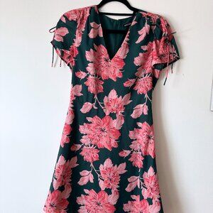 EUC Flutter Sleeve Botanical Garden Party Wedding Guest Dress J Crew Mercantile